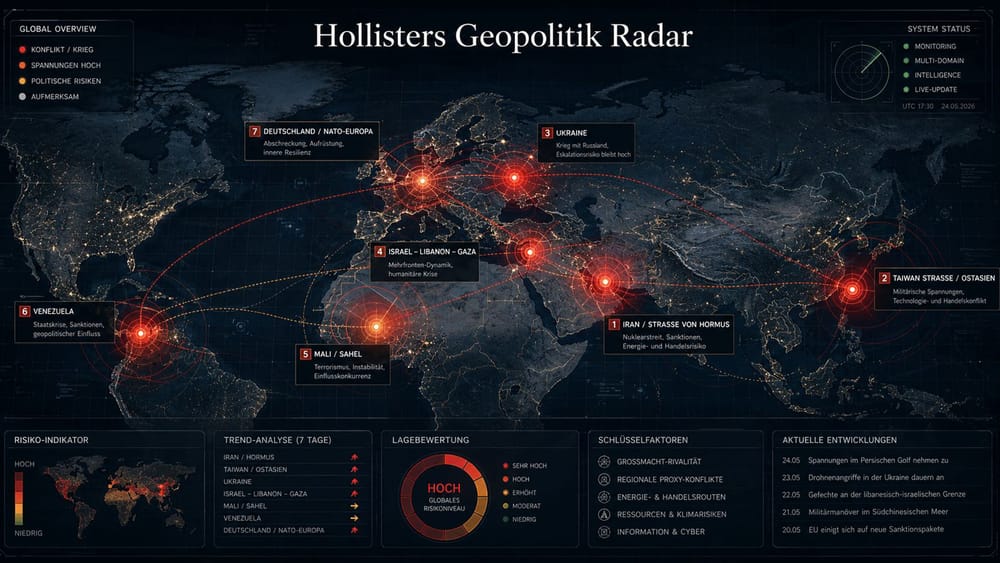 Hollisters Geopolitik-Radar vom 25. – 31. Mai 2026 Beitragsbild