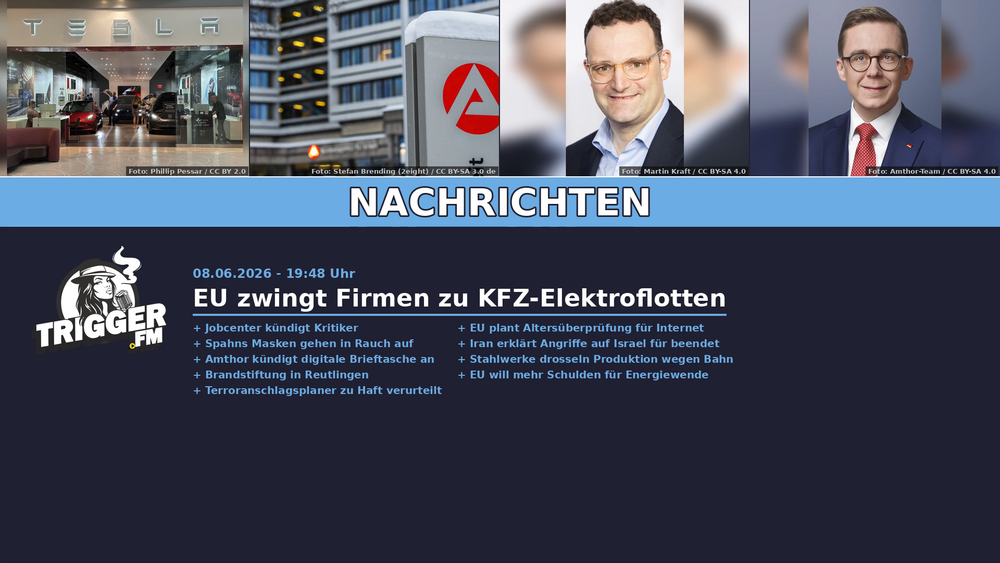 TriggerFM: Nachrichten der Freien Medien vom 08.06.2026 Beitragsbild