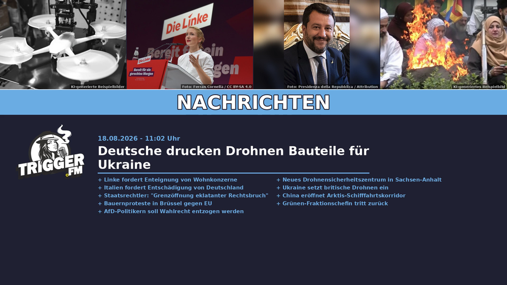 TriggerFM: Nachrichten der Freien Medien vom 18.08.2026 Beitragsbild