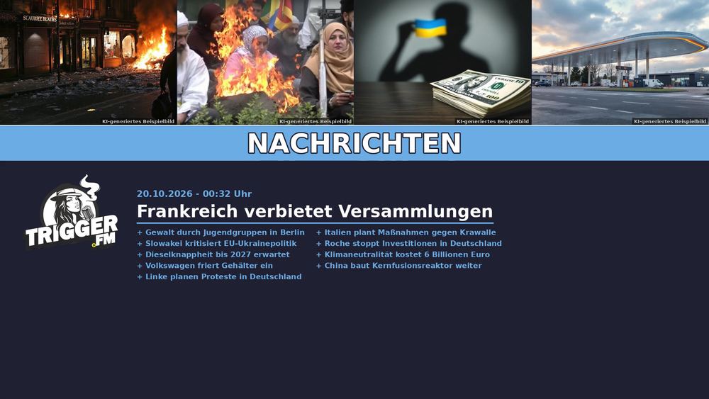 TriggerFM: Nachrichten der Freien Medien vom 20.10.2026 Beitragsbild