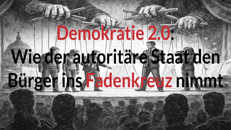 apolut fragt. KI antwortet: Demokratie 2.0 – Wie der autoritäre Staat den Bürger ins Fadenkreuz nimmt Beitragsbild