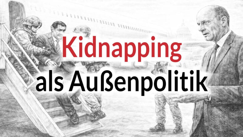 apolut fragt. KI antwortet: Kidnapping als Außenpolitik – und die Sprache der Heuchelei Beitragsbild