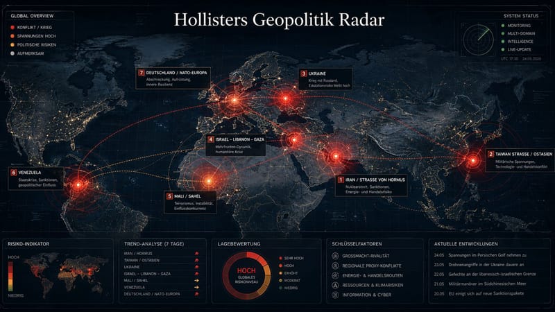 Hollisters Geopolitik-Radar vom 25. – 31. Mai 2026 Beitragsbild