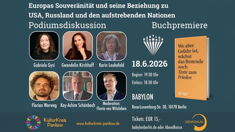 Europas Souveränität und seine Beziehung zu den USA, Russland und den aufstrebenden Nationen – Buchpremiere und Podiumsdiskussion Beitragsbild